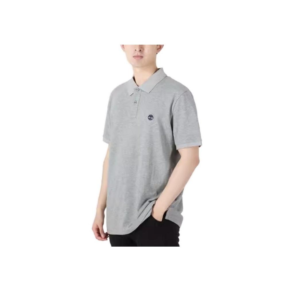 Timberland Casual Short Sleeve Polo Shirt Men polo shirts Gray A24H2-052