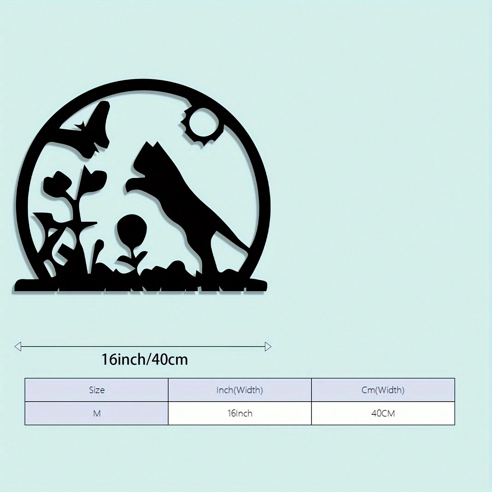 Vintage Wrought Iron Cat Wall Art Metal Garden Sculpture Christmas Decor Gift for Cat Lovers