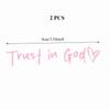 2pcs Trust In God Car Rearview Mirror Sticker Vinyl Graphic With Heart Cars Trucks Windows Laptops Decal Faith Hope Love Teacher Christamas Gift