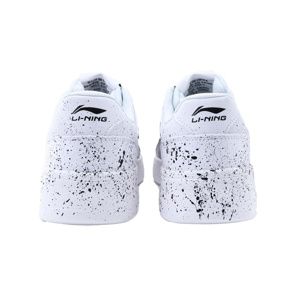Li Ning Tianji Slip Resistant Abrasion Resistant Low top Skateboard Shoes Men's Black White AGCP335-7(Team147-)