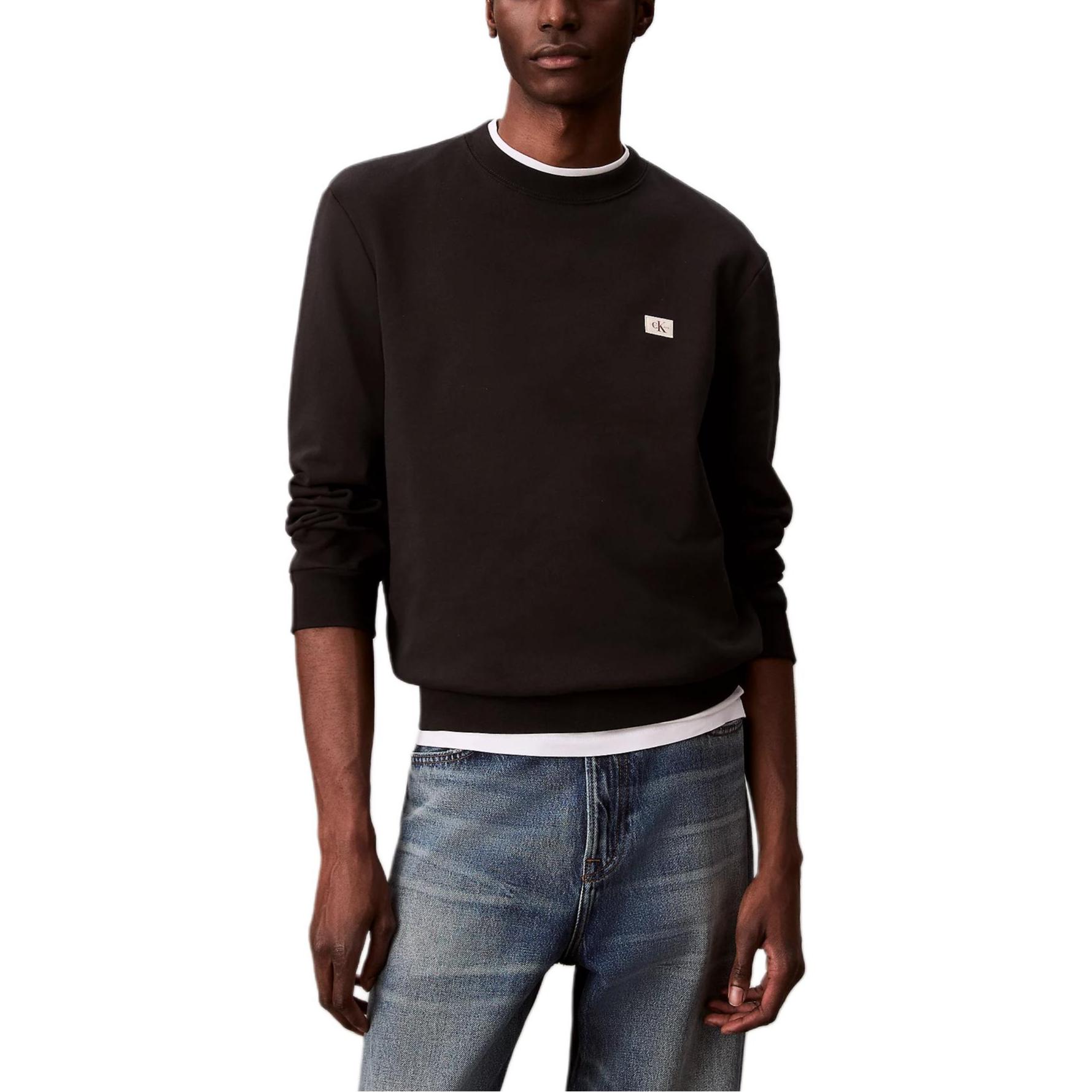 

Calvin Klein Универсальный Удобный Свитер с рубчатой вязкой, круглым вырезом и длинными рукавами для мужчин LV04RC273G-UB1 XXL