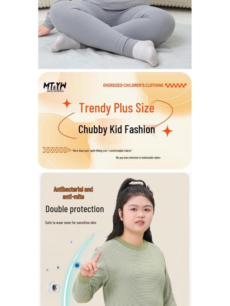 Warm Winter Kids Pajama Set: Youth Chubby Autumn Clothes & Pants