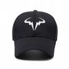 Stylish Black Baseball Cap with Unique White Bull - horn - like Logo, Ideal for Everyday Wear and Outdoor Activities