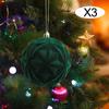 3 Pieces Flocked Christmas Ball Ornaments Christmas Baubles for Holiday Home