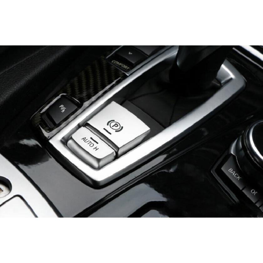 Fit For BMW X5 X6 F15 F16 2014-2018 ABS Silver Electronic Handbrake Panel Trim