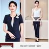 2025 Stylish Professional Suit: Spring/Summer Short Sleeve Workwear for Jewelry Store, Hotel Reception, and Administrative Roles