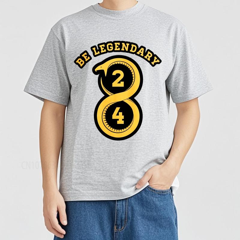 Fashion summer Teenagers tshirt Be Legendary Snake Number Two Four Short Sleeve Workout ONeck Tee shirt cotton teeshirt