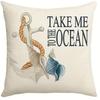 Nautical Theme Fashion With Zipper Closure Living Room Sofa Ocean Style Decorative Pillow Cover Does Not Include Pillow Core