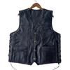 Herren Klassische Motorrad Lederweste – Echtes Schafsleder, Ärmellos, Fahrjacke