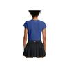 Under Armour Meridian Rib Round Neck Casual Solid Color Breathable Short Sleeve T-Shirt Women Tops Tech-Blue 1386615-432