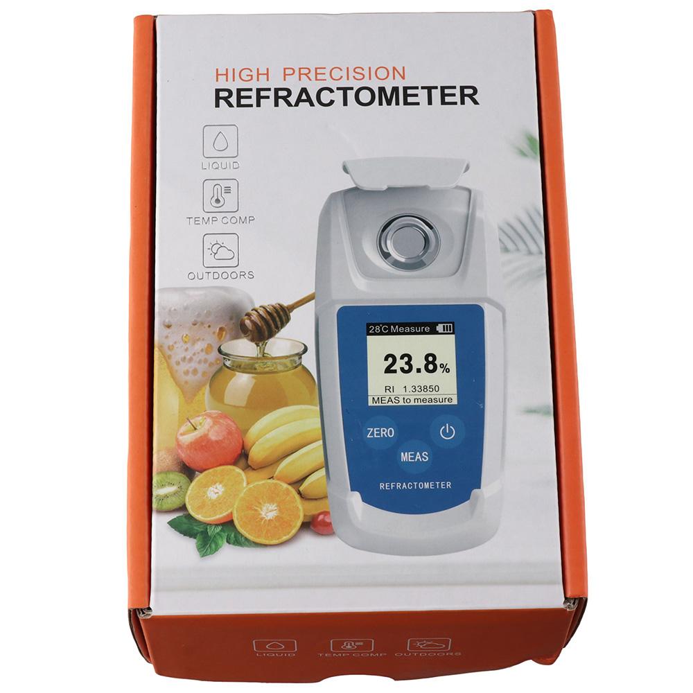 Mini Brix Tester ±0.2% Precision Brix Meter Digital Brix Refractometer Fruit, Juice, Drink