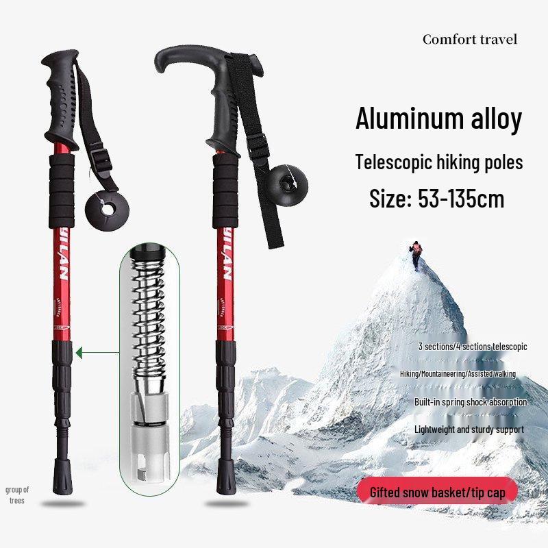 Telescopic Folding Multi-functional Hiking Poles for Men, Women, and Children - Self-defense and Mountain Climbing Walking Sticks by Chun Chu.