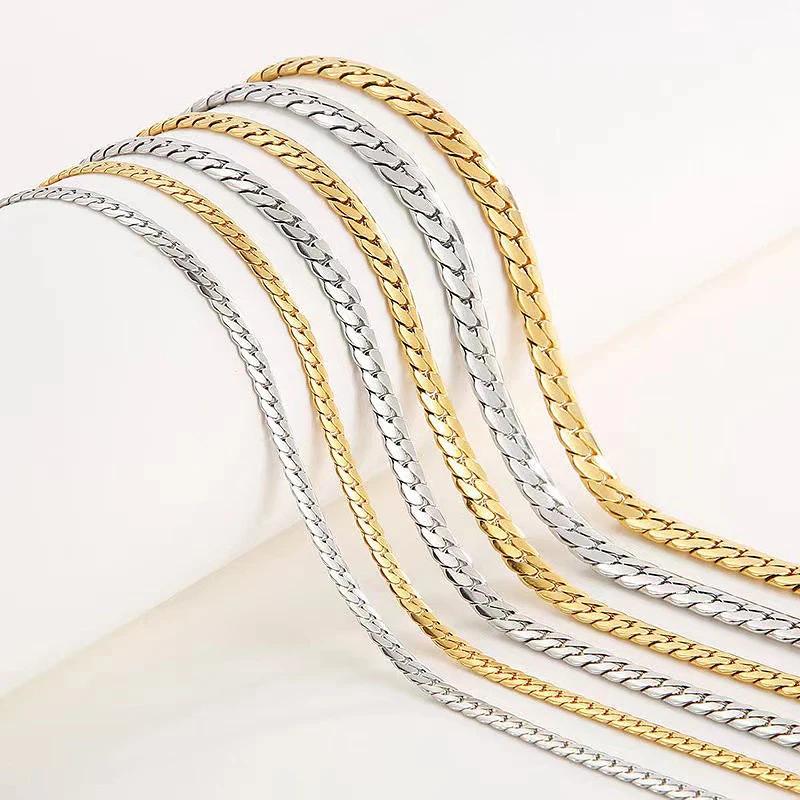 1 pièce 6 mm Hommes Argent Sterling 925 Chaîne Cubaine Bracelet Collier Mode Hip Hop Chaîne Collier Bijoux Masculins cadeau