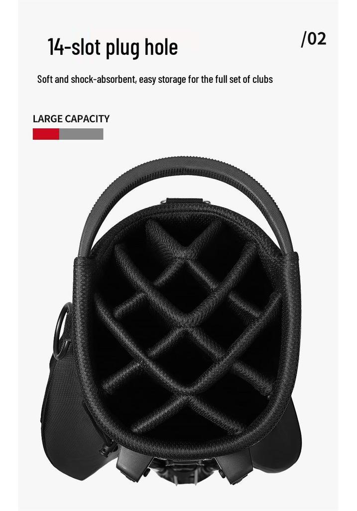 PGM Golf Bag: Lightweight, Portable Stand Bag with 14 Club Slots and Double Shoulder Straps for Men & Women