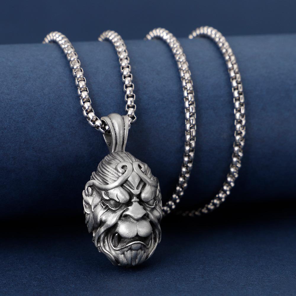 Myth Wu Black Kong Monkey King Hallows Pendant Necklace Gift Jewelry Accessory