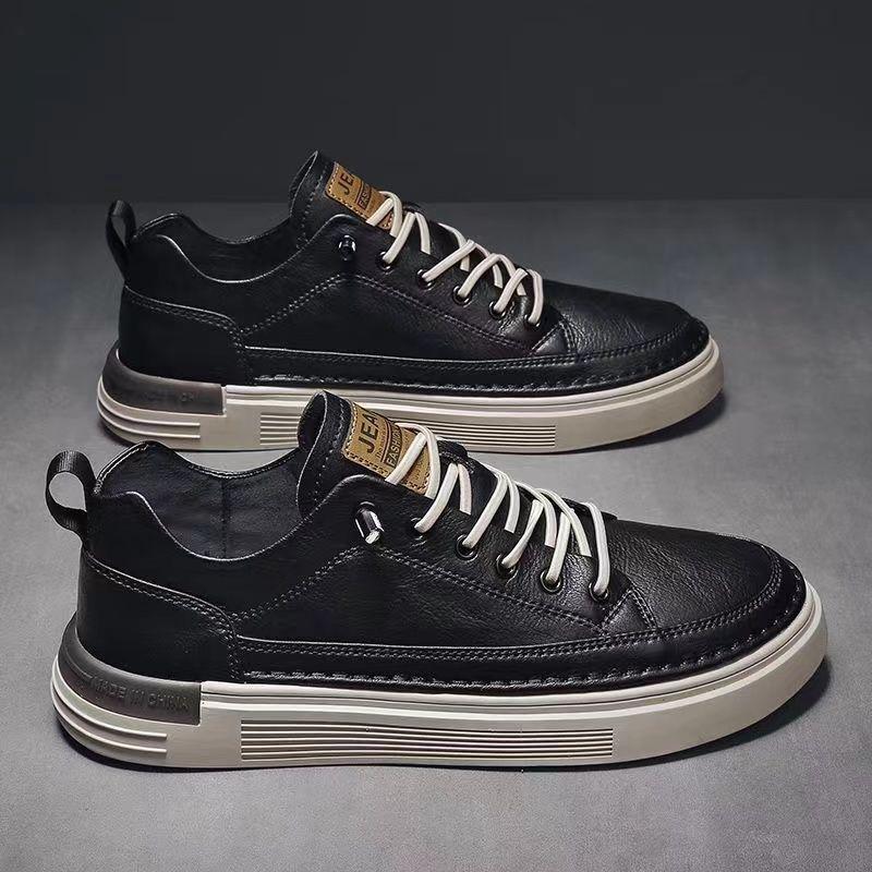 2025 Men's Trendy Autumn White Leather Casual Sports Shoes