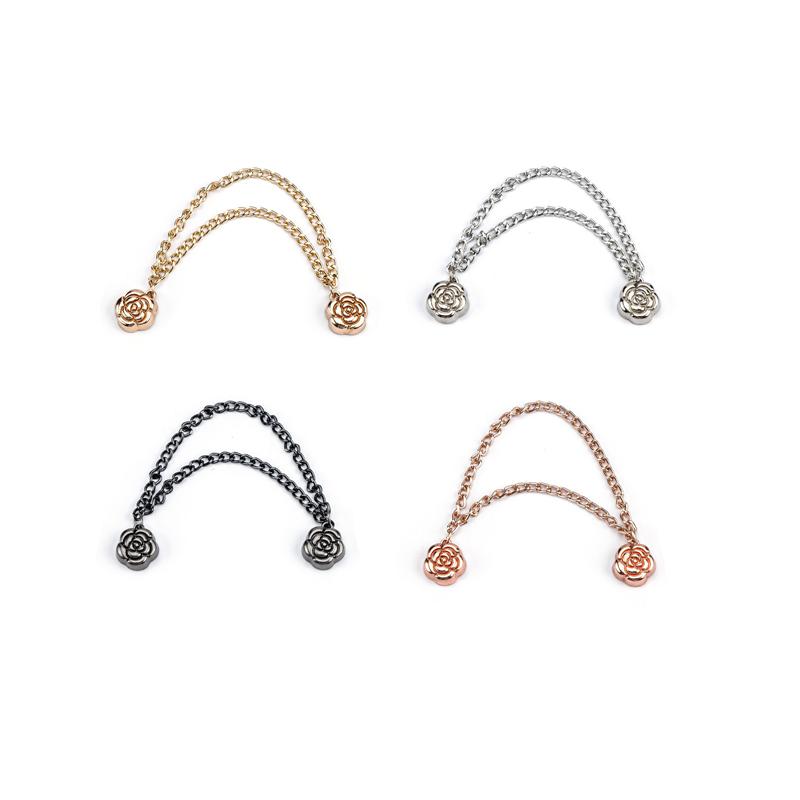 2/4Pcs Magnetic Clothing Clips Detachable Nail Free Chain Clips Seam Free Leg Fixing Closure Buckle Length Shortening Tool