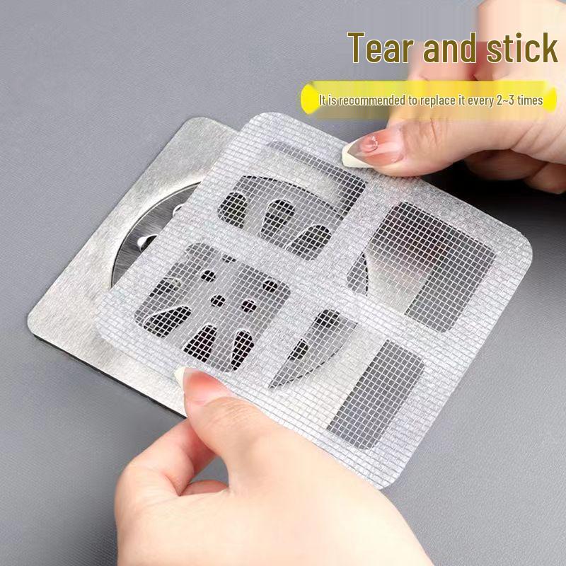 Disposable Anti-Clog Floor Drain Sticker: Shower, Kitchen & Bathroom Hair Filter & Insect-Proof Mesh
