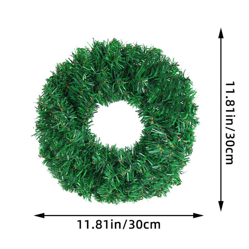 30/40Cm Artificial Green Wreath Pvc Wall Wreaths Seasonal Home The Wreath Christmas Ribbon Wreath Front Door Fall Wreaths
