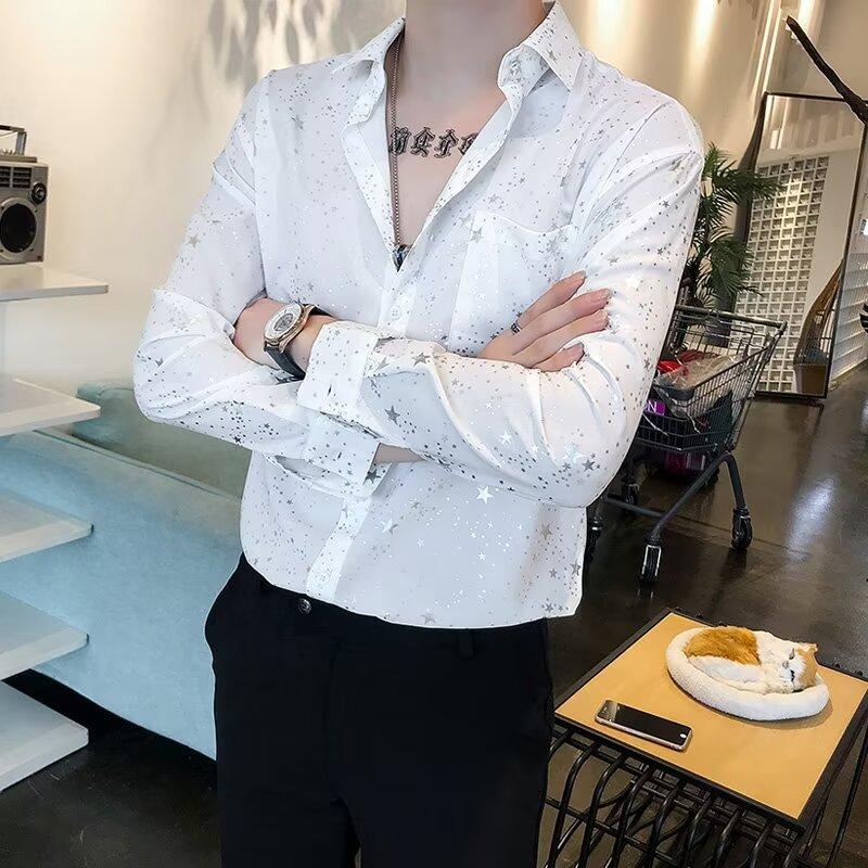 Men S Loose Long Sleeve Shirt Japanese Style Casual Trendy Shirt