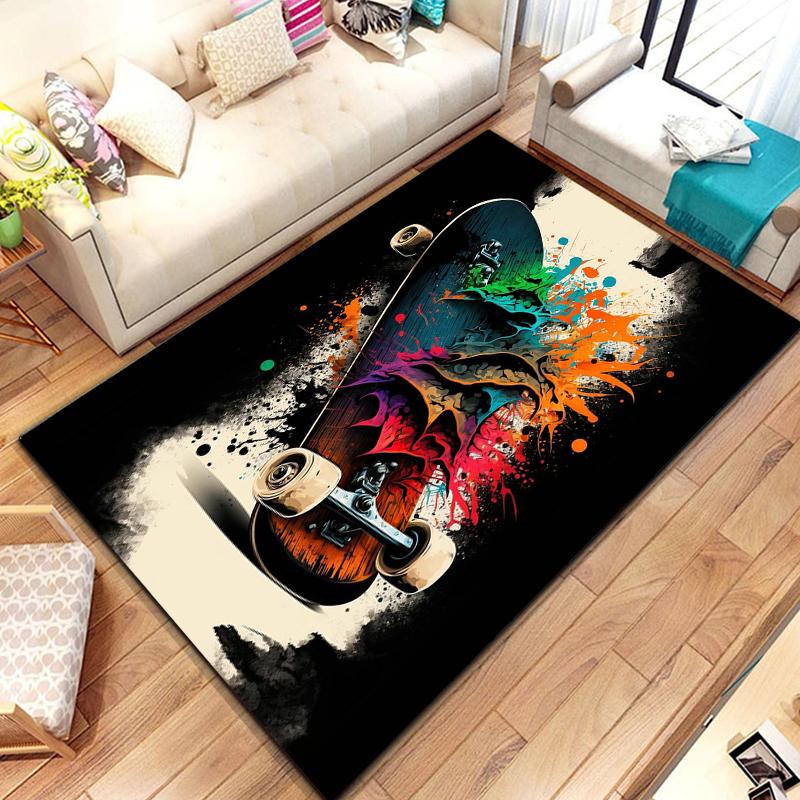 Custom Skateboard Logo Printed Carpet Fashion Yoga Mat Non-slip Area Rug Photography Prop Birthday Gift Bedroom Decor mandala