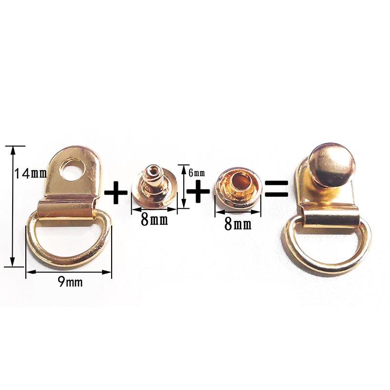 10 Set Fibbie ad Anello a D per Riparazione Borse Scarponi da Trekking Arrampicata Fibbie di Riparazione Pratiche Accessori Decorativi Metallici per Borse Fai da Te