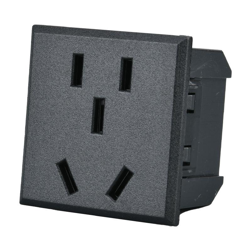 10A Dual Type AC Power Socket Module with Protective Door - New National Standard