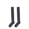 Women's Over-the-Knee Grey Ballet Style Stripe Socks