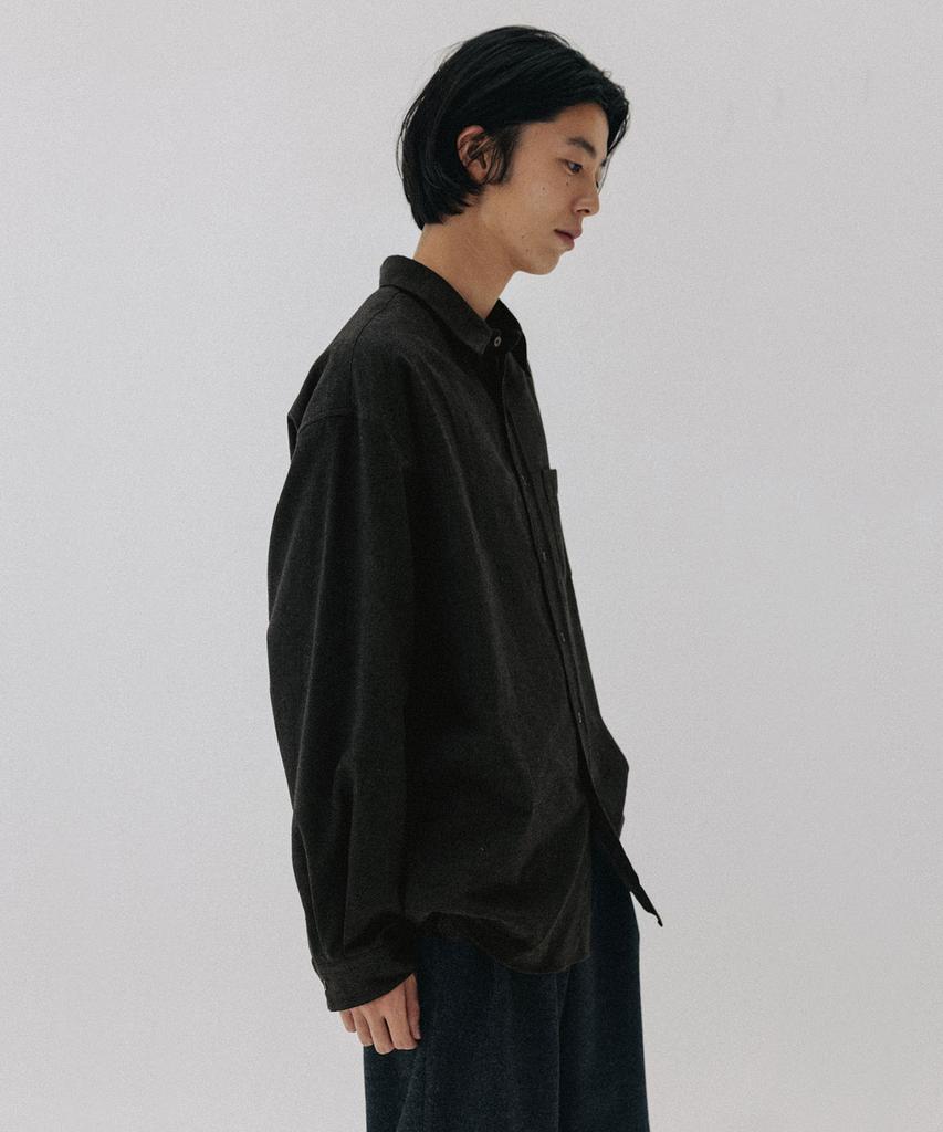 BLANKROOM Tactile Shirt_Melange Charcoal