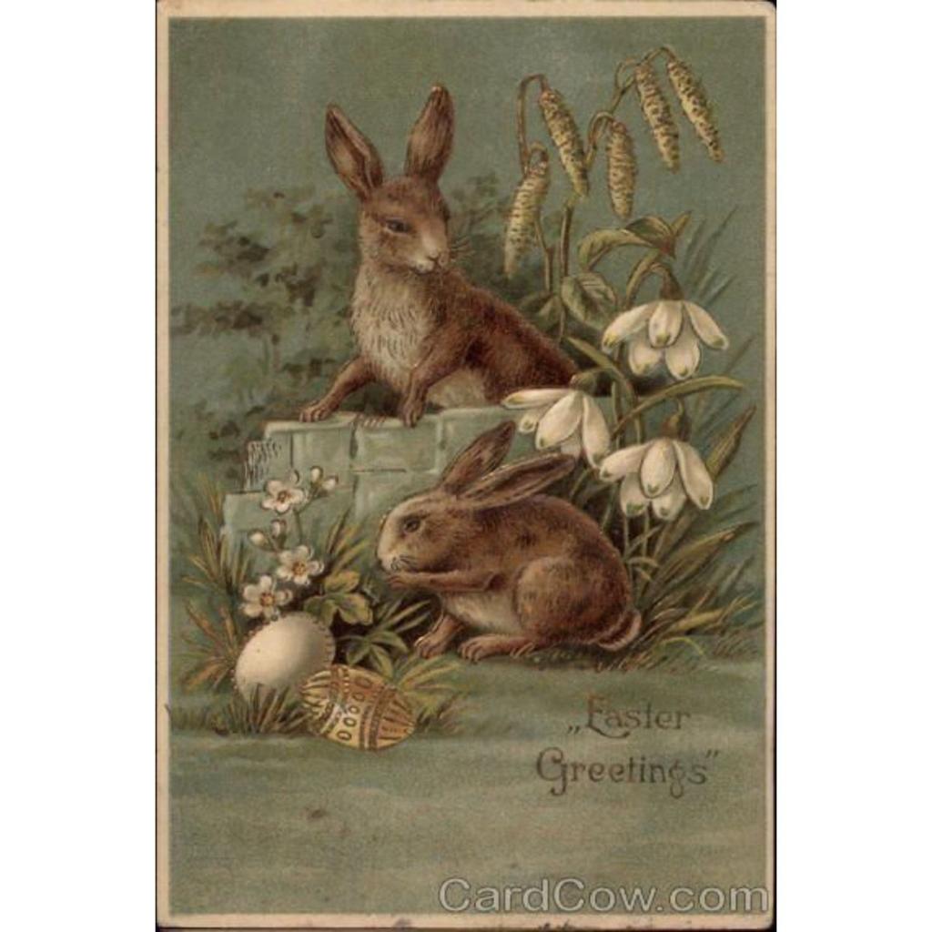 Retro Metal Wall Sign, Easter Bunny with Eggs, Vintage Tin Plate Home Decor