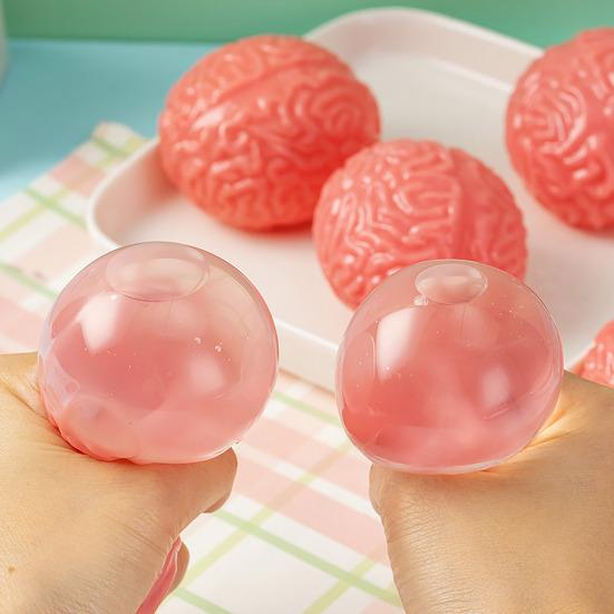 Simulation Brain Squeeze Toy Anxiety Relief Brain Sensory Toy Decompression Stress Ball Realistic Brain Fidget Toy Office Workers Gift