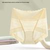 Popular Seamless High-Waisted Light Lace Tummy Control Silk Panties for Women