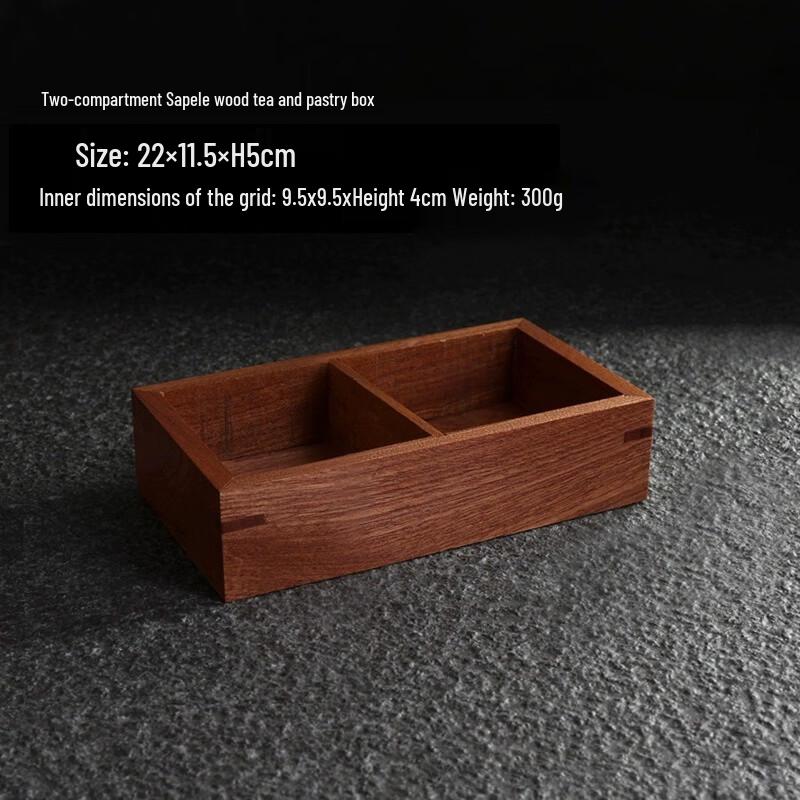 New Chinese Style Sapele Wood Multi-Compartment Serving Tray