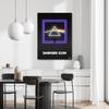 Canvas Print Neon Triangle Icon