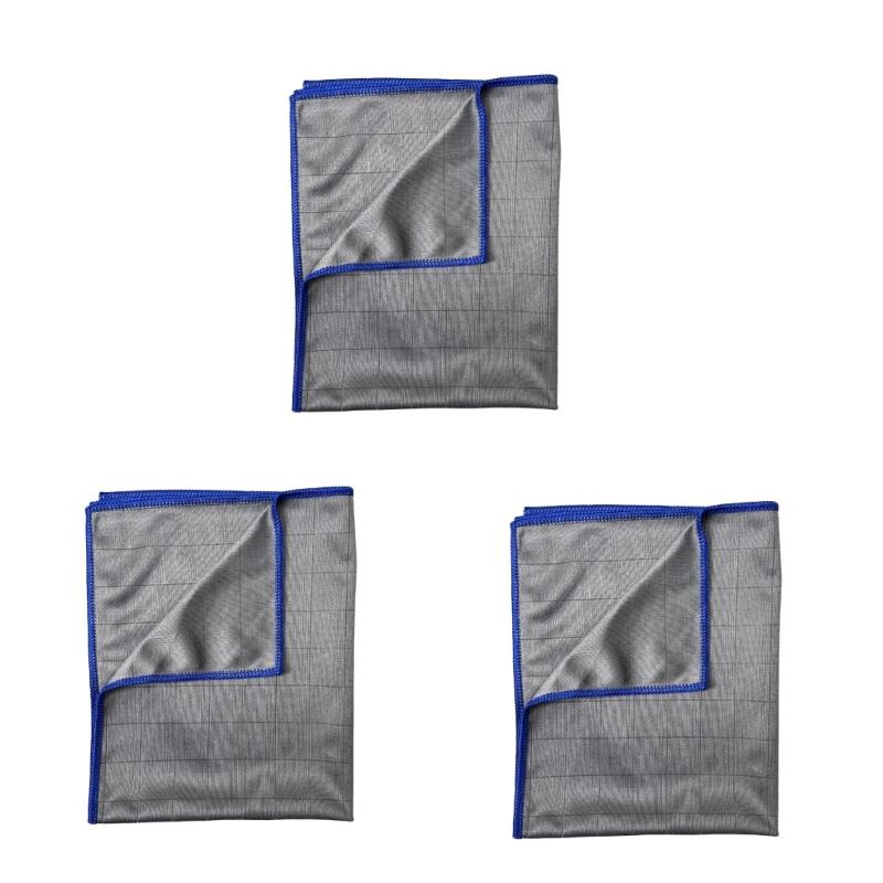 3 No Scratch Carbon Fiber Microfiber Cleaning Towel Effective On Stick Spills Glass Surfaces Appliances Polishing Cloth