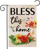 Garden Ag Bless This Home Bird Buttery Ower Spring Summer Autumn Ag Double Sided Polyester Vertical Garden Yard Ag LLX