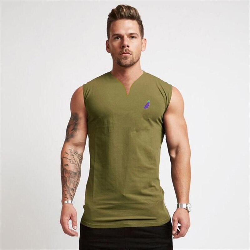 New Arrival Gym Clothes Watermelon Design Mens Bodybuilding Stringer Tank Top Fitness V-Neck Sleeveless Shirt Running Vest