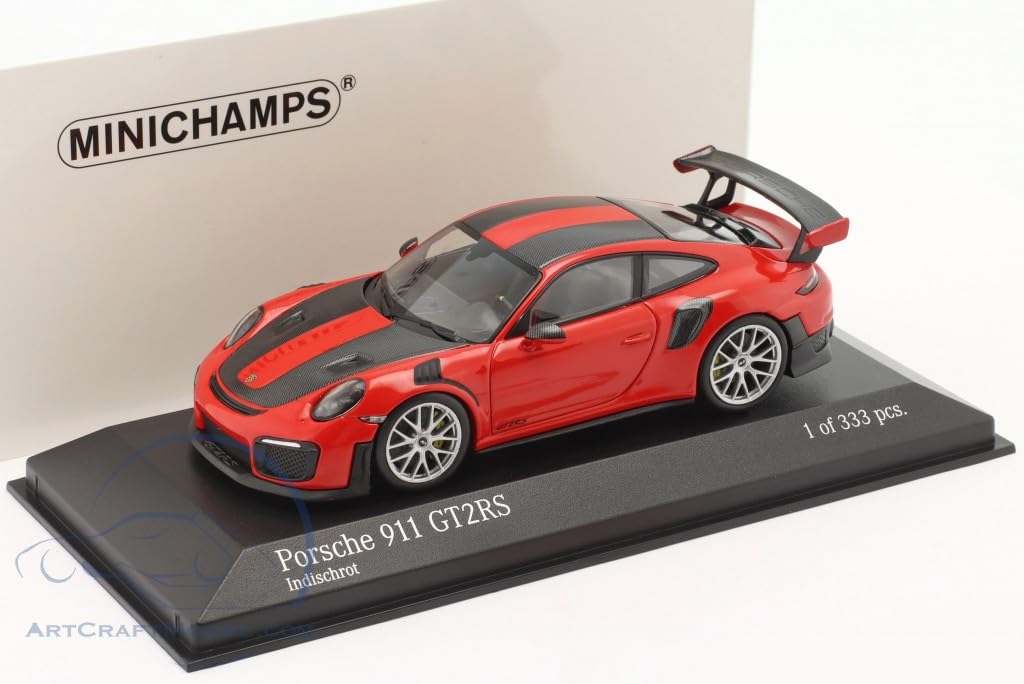 Minichamps Mini Car Porsche 911 GT2 RS 2018 Weissach Package 1/43 (991 II) (Black Stripe) [Item]