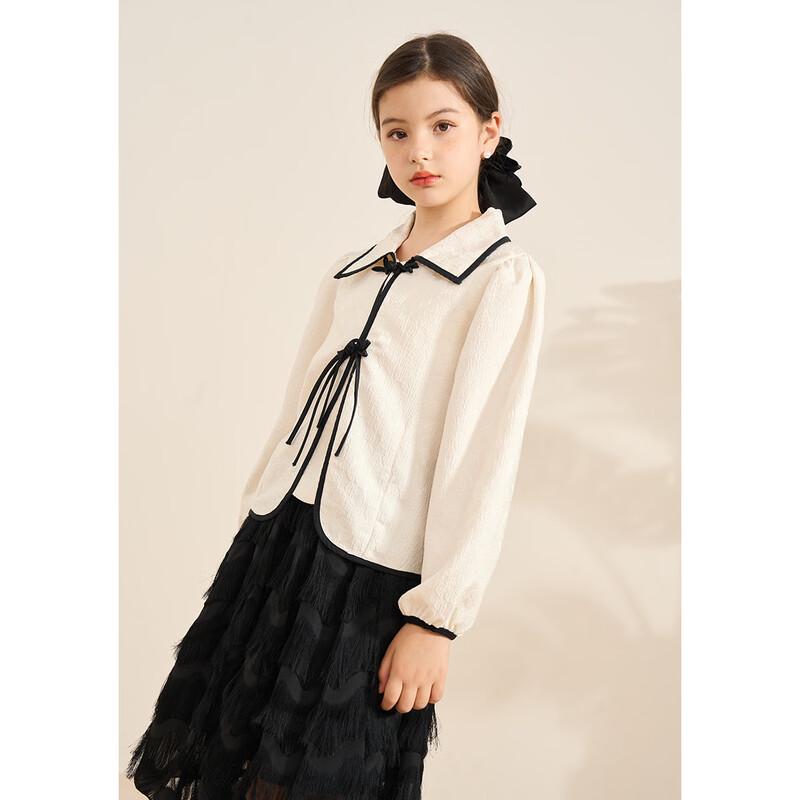 Montagut Girls Color-Block Long-Sleeve Shirt 140