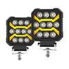 Car Led Work Light 4 Inch Strobe Headlight White Yellow Offroad Driving Spotlight Fog DRL Light For Truck Cars Suv Boat