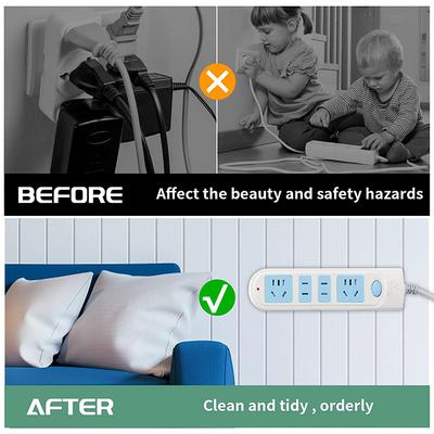 8 Pcs Self-Adhesive Power Strip Holder for Kitchen Home Office Cable Management