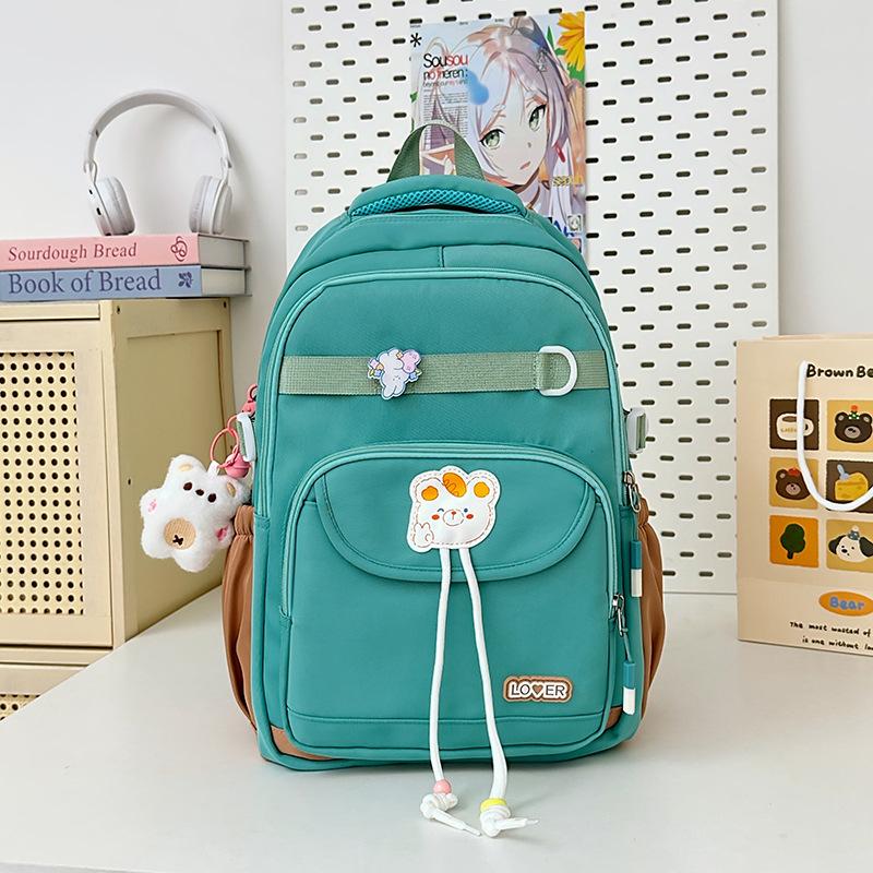 New Junior and Senior High School Students' New Lightweight and Lovely High Value and Large Capacity Multifunctional Backpack with Contrasting Colors.