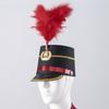 Drum Major Hat Conductor Performance Majorette Hat Drum Band Hat Toy Soldier Hats with Feather Decor Cosplay Accessories