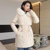 Jas voor dames Katoenen jas Vrouwelijke winter Verdikte warme lange jas Casual pluche jas Dames Warme losse grote bontkraagjas