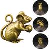 Brass Figurine Copper Lucky Rat Statue Animal Sculpture Collectibles Zodiac Pendant Rich Wealth Amulet Home Decoration