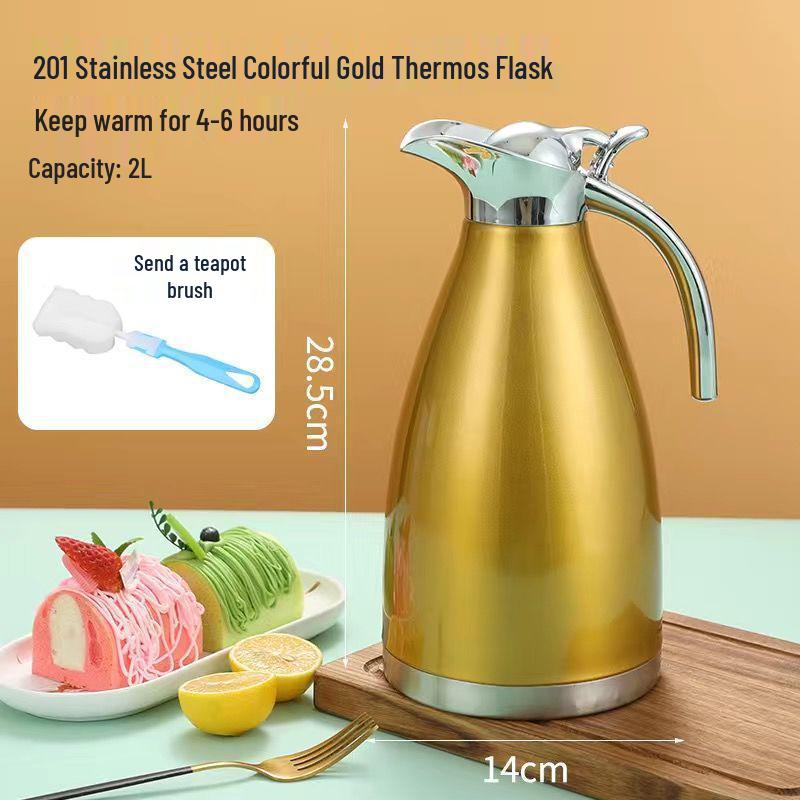 304 Stainless Steel Large Capacity Insulated Kettle – Ideal for Home, Hotel, or Commercial Use