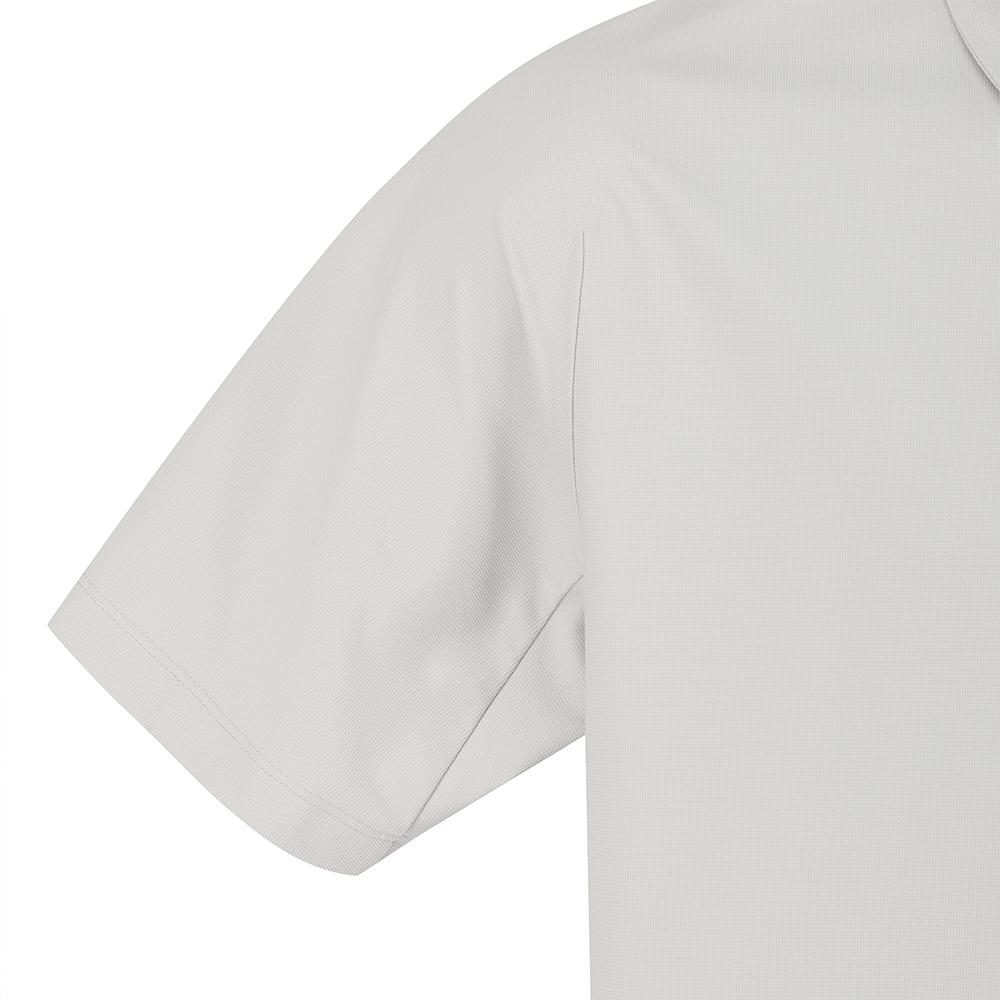 MALBON GOLF Performance Short Sleeve Polo Shirt Light Gray (Man)