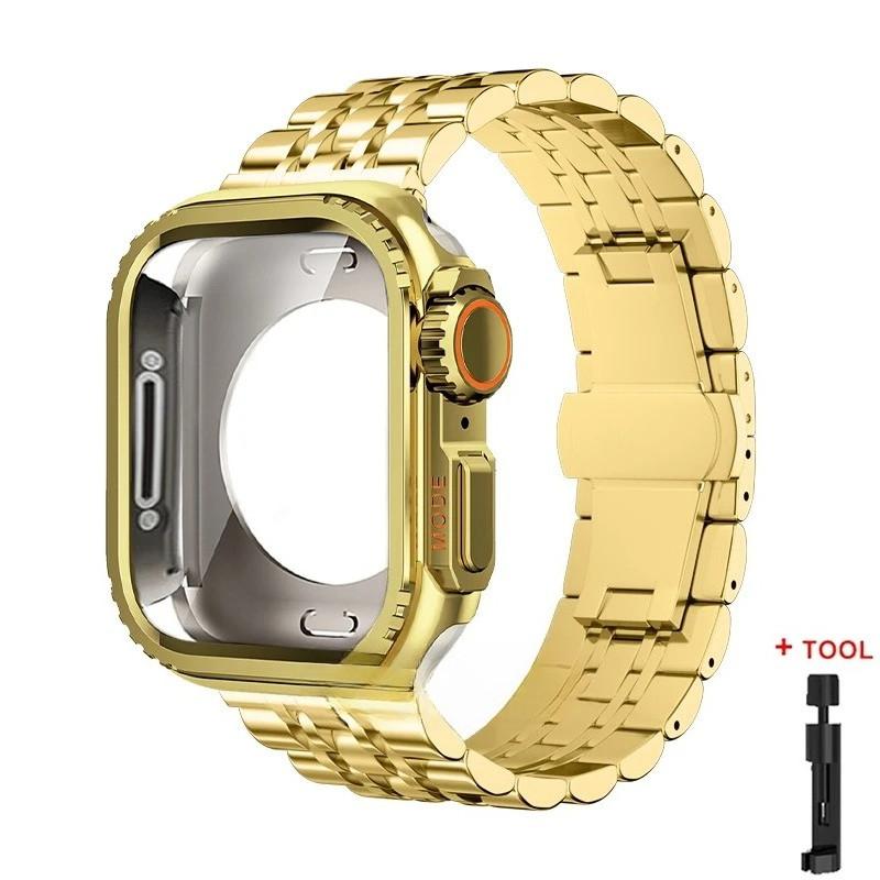 Metal Strap+Metal Case for Apple Watch Series 11 46mm 42mm Ultra 3/2/1 49mm 45mm 44mm Band for Series 11 10 9 8 7 6 5 SE2 SE3 4