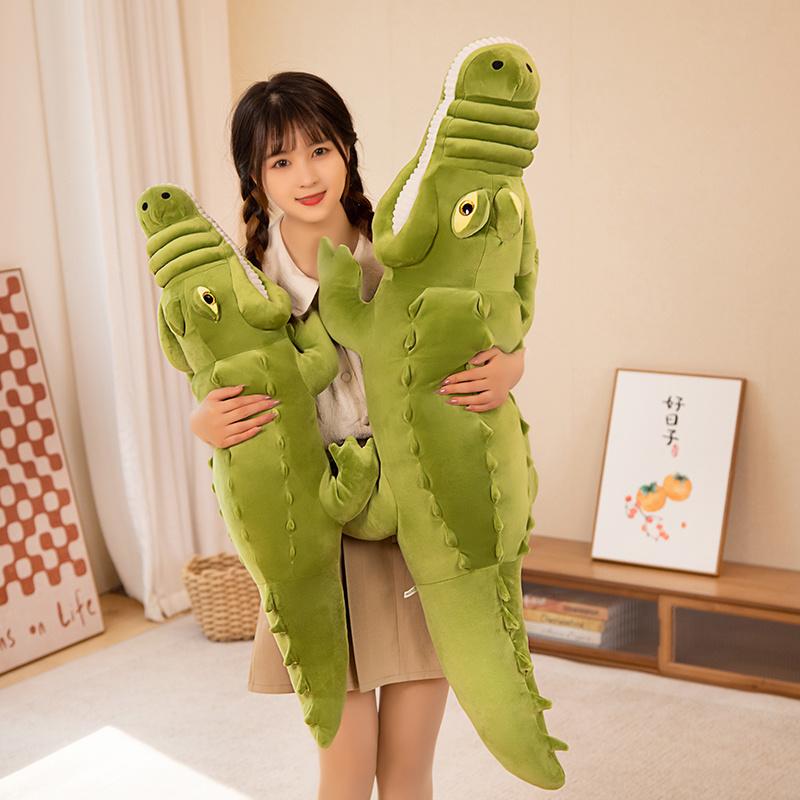 New 1pc Lifelike Crocodile Stuffed Animal Real Life Alligator Plush Toy Simulation Dolls Kawaii Cartoon Pillow for Children Kid