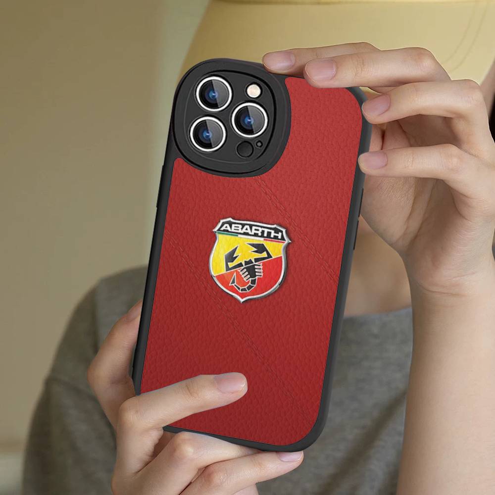 Italy Famous Car A-ABARTH Logo Phone Case Hard Leather For IPhone 14 13 16 Mini 15 14 11 12 Pro Max Plus Fundas